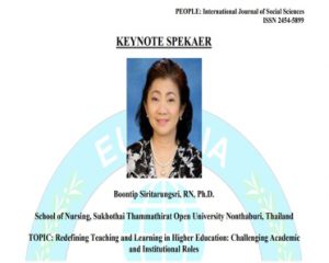 รศ.ดร.บุญทิพย์ สิริธรังศรี ได้รับเชิญเป็น Keynote speaker ในการประชุม ICRTEL 2018 – International Conference on Research in Teaching, Education & Learning